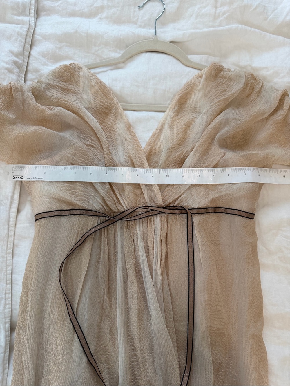 Carolina Herrera Cream Maxi Dress with corset size 0 - Picture 10 of 16